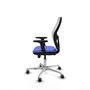 PIQUERAS Y CRESPO Silla de oficina Jorquera con mecanismo Sincro/Traslack, Tela Azul claro y Malla Blanco