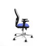 PIQUERAS Y CRESPO Silla de oficina Jorquera con mecanismo Sincro/Traslack, Tela Azul claro y Malla Blanco