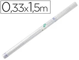 Liderpapel Rollo Forralibros Adhesivo Removible 0.33x1.50 50 mc