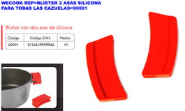 WECOOK 2 Asas de Silicona para todas las cazuelas, Blíster de 2 unidades