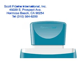 X'stamper Sello Quix Personalizable, Azul, Medidas 28x78 mm, Referencia q-24