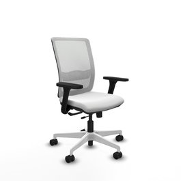 PIQUERAS Y CRESPO Silla de oficina Haches Blanca con Mecanismo Sincro/Traslack