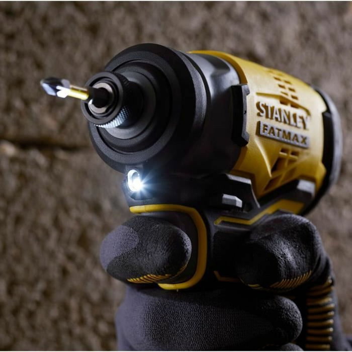 Stanley Fatmax Atornillador de Impacto Brushless V20 SFMCF810D2K-QW 18V con 2 Baterías de 2Ah