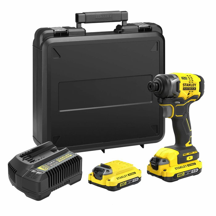 Stanley Fatmax Atornillador de Impacto Brushless V20 SFMCF810D2K-QW 18V con 2 Baterías de 2Ah