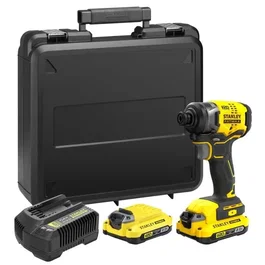 Stanley Atornillador de Impacto Brushless V20 SFMCF810D2K 18V 2Ah con Cargador y Maletín