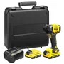 Stanley Atornillador de Impacto Brushless V20 SFMCF810D2K 18V 2Ah con Cargador y Maletín
