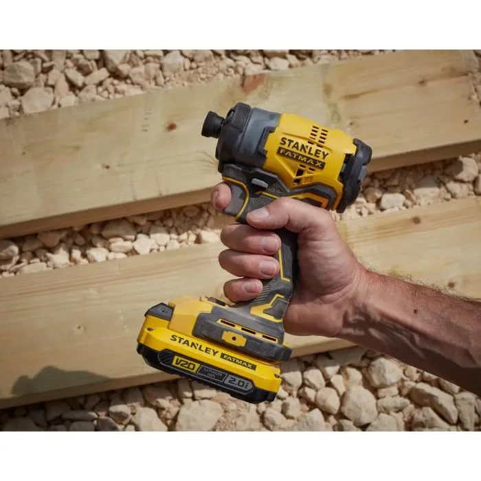 Stanley Atornillador de Impacto Brushless V20 SFMCF810D2K 18V 2Ah con Cargador y Maletín Stanley Atornillador de Impacto Brushless V20 SFMCF810D2K 18V 2Ah con Cargador y Maletín