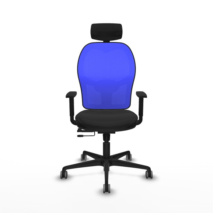 PIQUERAS Y CRESPO Silla de oficina Jorquera con mecanismo Sincro/Traslack, Negro/Azul PIQUERAS Y CRESPO Silla de oficina Jorquera con mecanismo Sincro/Traslack, Negro/Azul