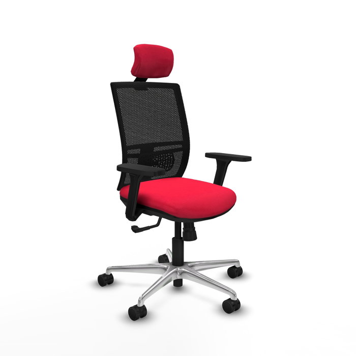 PIQUERAS Y CRESPO Silla de oficina Yunquera con mecanismo Sincro, asiento Rojo y respaldo Negro PIQUERAS Y CRESPO Silla de oficina Yunquera con mecanismo Sincro, asiento Rojo y respaldo Negro