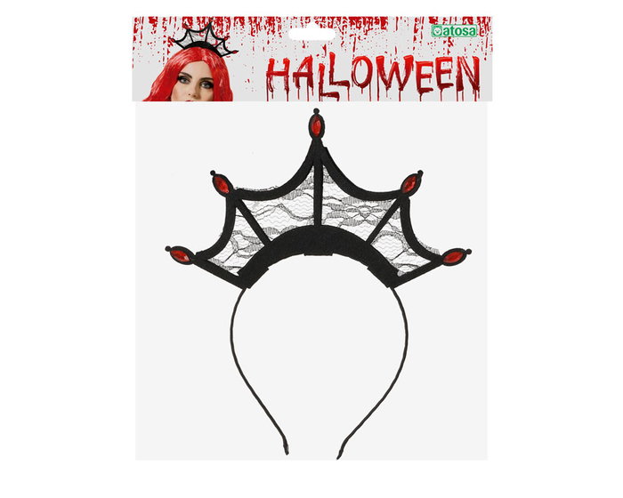 Diadema Halloween Telaraña Negra y Roja para Disfraces y Eventos Temáticos Diadema Halloween Telaraña Negra y Roja para Disfraces y Eventos Temáticos
