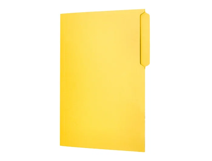 Liderpapel Subcarpeta de cartulina con pestaña izquierda, amarillo, formato Folio