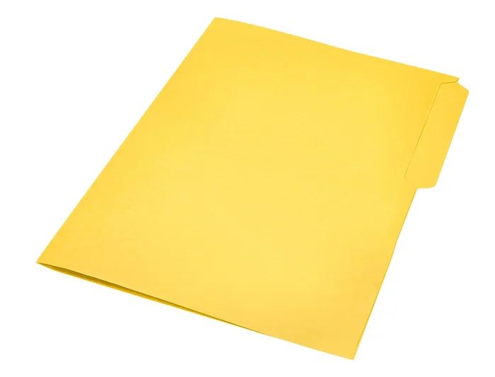 Liderpapel Subcarpeta de cartulina con pestaña izquierda, amarillo, formato Folio