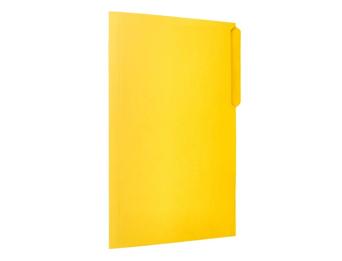 Liderpapel Subcarpeta de cartulina con pestaña izquierda, amarillo, formato Folio