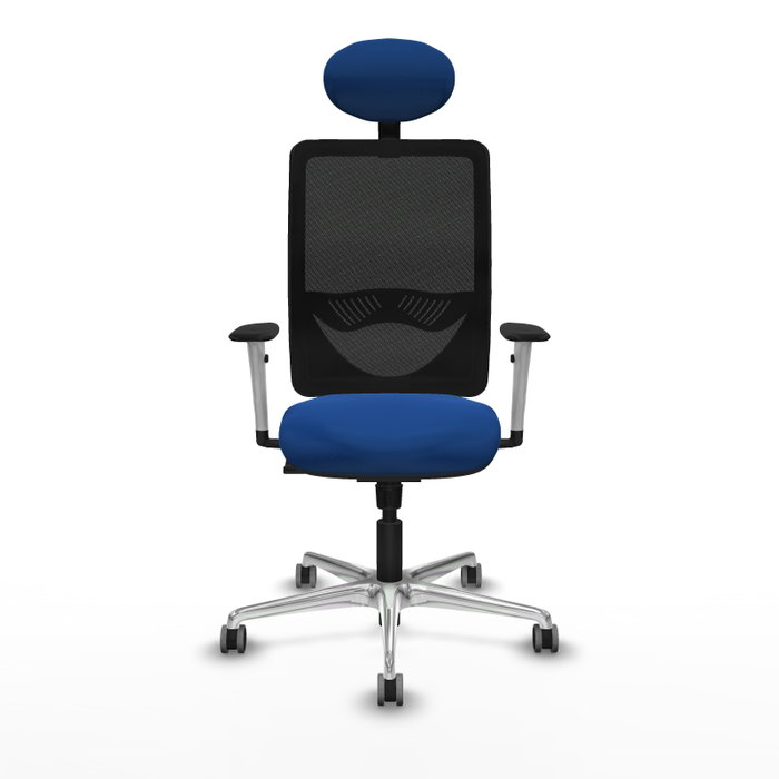 PIQUERAS Y CRESPO Silla de oficina Zulema con mecanismo Sincro Azul y Negro