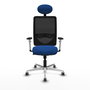 PIQUERAS Y CRESPO Silla de oficina Zulema con mecanismo Sincro Azul y Negro