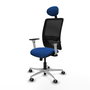 PIQUERAS Y CRESPO Silla de oficina Zulema con mecanismo Sincro Azul y Negro