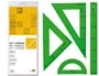 Liderpapel Juego de Reglas y Escuadra de 30 cm, Cartabón, Semicírculo en Petaca Plástica Verde Liderpapel Juego de Reglas y Escuadra de 30 cm, Cartabón, Semicírculo en Petaca Plástica Verde