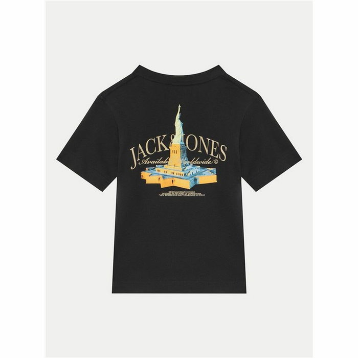 Camiseta de Manga Corta Infantil Jack & Jones Jorboston Photo w Neck Negro