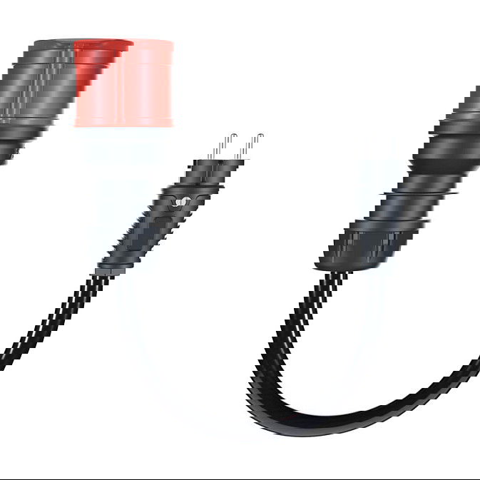 go-e CH-04-02 Gemini flex Cargador EV 22 kW, Adaptador CEE 32A a Schuko, Cable 30cm, Negro/Rojo, IP55