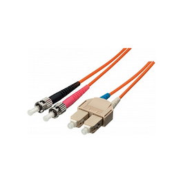 EQUIP 252335 Cable de Fibra Óptica Patch Cord Monomodo Duplex OS2, ST a SC, 5m
