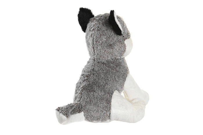DKD Home Decor Peluche Perro Husky Gris Blanco 20x30x20 cm (2 Unidades)