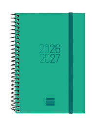 FINOCAM Agenda Escolar 2026-27 Espiral Tapa PP Apais con Goma Verde