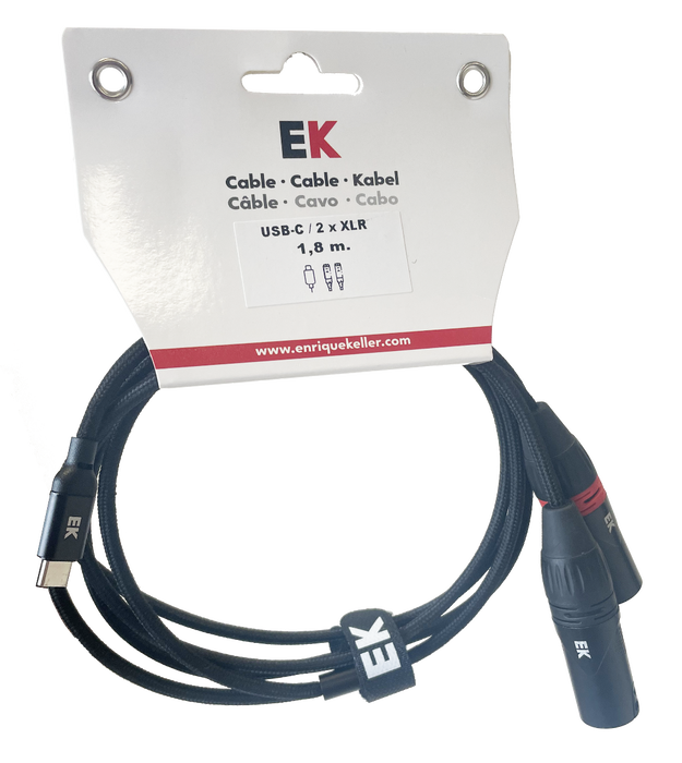 Cable Ek Audio Usb-C Xlr Macho X 2 Cable Ek Audio Usb-C Xlr Macho X 2