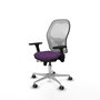 PIQUERAS Y CRESPO Silla de oficina Jorquera Morado/Blanco con mecanismo Sincro/Traslack