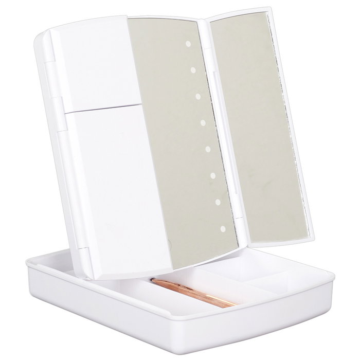 Cosmetic Club Espejo Led con Almacenamiento para Cosméticos, 24x19x6 cm Cosmetic Club Espejo Led con Almacenamiento para Cosméticos, 24x19x6 cm