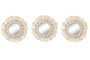 DKD Home Decor Set de 3 Espejos de Macramé y Cristal Blanco