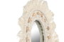 DKD Home Decor Set de 3 Espejos de Macramé y Cristal Blanco