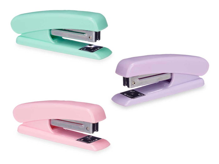 Pincello Grapadora Grande 750 Grapas Surtidos Colores 12.5 x 5 x 3.5 cm (Set de 24)