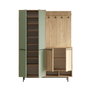 Hanah Home OS1-SY Recibidor Roble y Verde 147.4cm Ancho x 195.6cm Alto x 35.5cm Profundidad