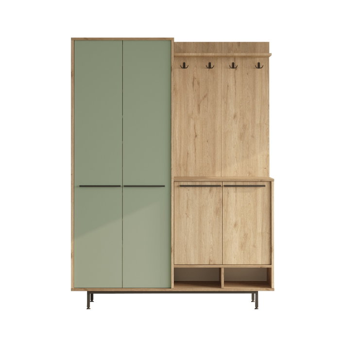Hanah Home OS1-SY Recibidor Roble y Verde 147.4cm Ancho x 195.6cm Alto x 35.5cm Profundidad Hanah Home OS1-SY Recibidor Roble y Verde 147.4cm Ancho x 195.6cm Alto x 35.5cm Profundidad