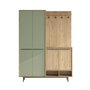 Hanah Home OS1-SY Recibidor Roble y Verde 147.4cm Ancho x 195.6cm Alto x 35.5cm Profundidad