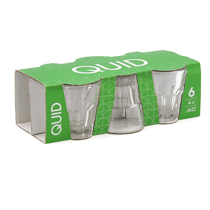 Set 6 Vasos Chupito Vidrio Jazz Quid 4 cL