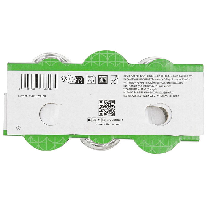 Set 6 Vasos Chupito Vidrio Jazz Quid 4 cL