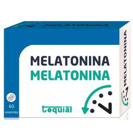Tequial Melatonina 1 mg 60 Comprimidos Sublinguales - Ayuda a Reducir el Tiempo para Conciliar el Sueño