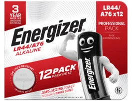 Energizer Pila Alcalina LR44 Blíster de 12 unidades - Pilas de Botón Especiales de Larga Duración sin Mercurio
