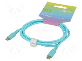 GOOBAY Cable USB 2.0 a USB C de 1,5m Azul Turquesa