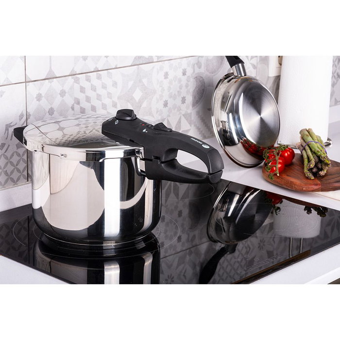 Fagor Olla Super Rápida Duo 6L Inox 18/10 Ø23 x 17 cm Acero Inoxidable Cocción Rápida Alta Eficiencia