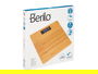 Berilo Báscula Digital Bambú 30x30 cm, Capacidad 150 kg, Pantalla LED (Set de 6)
