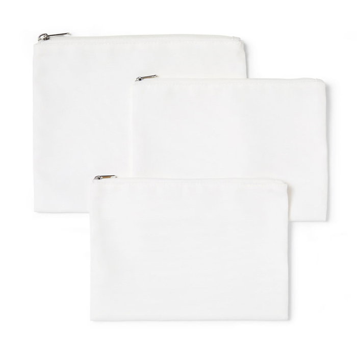 Cricut Blanks de neceser de cosméticos textil imprimible, pack de 3