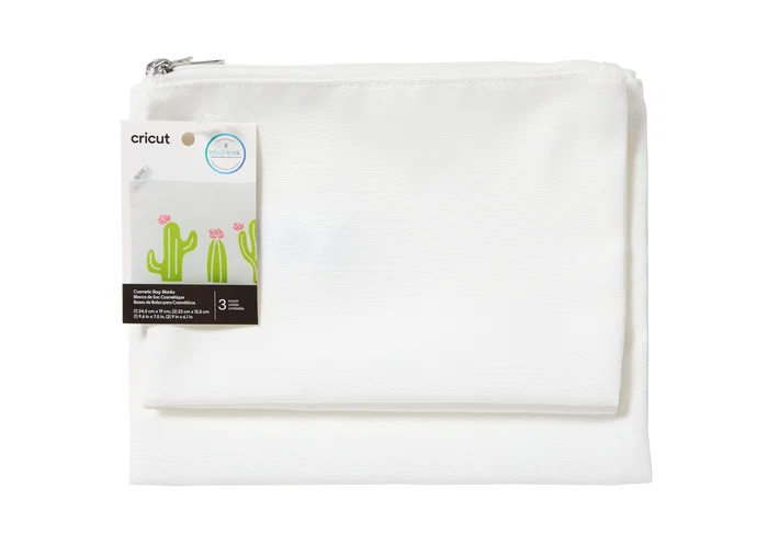 Cricut Bolso de Cosmético Textil Imprimible para Personalizar - Blanks para Cricut - Pack de 3 Unidades Cricut Bolso de Cosmético Textil Imprimible para Personalizar - Blanks para Cricut - Pack de 3 Unidades