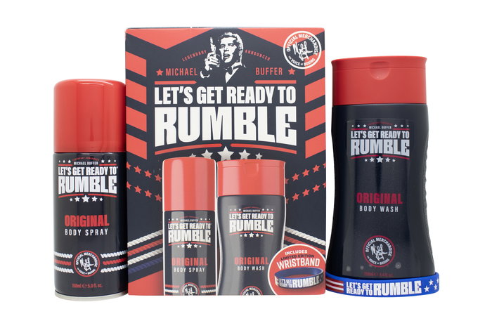 Michael Buffer Let's Get Ready To Rumble Gift Set 250ml Shower Gel + 150ml Body Spray + Wristband