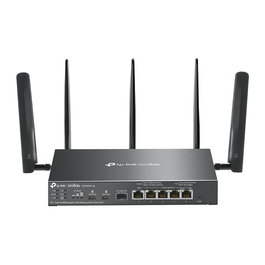 TP-Link ER706WP-4G Omada VPN Gateway AX3000, Enrutador Doble Banda con 4G y PoE+ (5 Puertos Gigabit, 4 Túneles VPN, Negro, Escritorio/Pared)