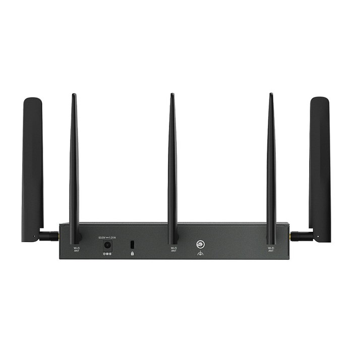 TP-Link ER706WP-4G Omada VPN Gateway AX3000, Enrutador Doble Banda con 4G y PoE+ (5 Puertos Gigabit, 4 Túneles VPN, Negro, Escritorio/Pared)