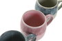 DKD Home Decor Mug Moderno Gres Esmaltado Verde Azul Rosa 450ml Apto Microondas Lavavajillas 12 Unidades 9 x 9.5 x 12.5 cm