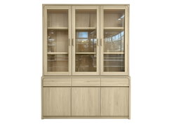 DKD Home Decor Vitrina moderna de pino para salón, 220 cm de alto x 150 cm de ancho x 40 cm de profundo