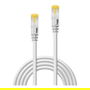 LINDY Cable Ethernet Cat6A S/FTP LSZH Cat7 Blanco 7.50 Metros, Cable Patch Categoría 6A Blindado para Red de Alta Velocidad